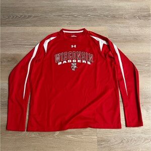 University of Wisconsin Madison badgers mens large long sleeve under armor shirt